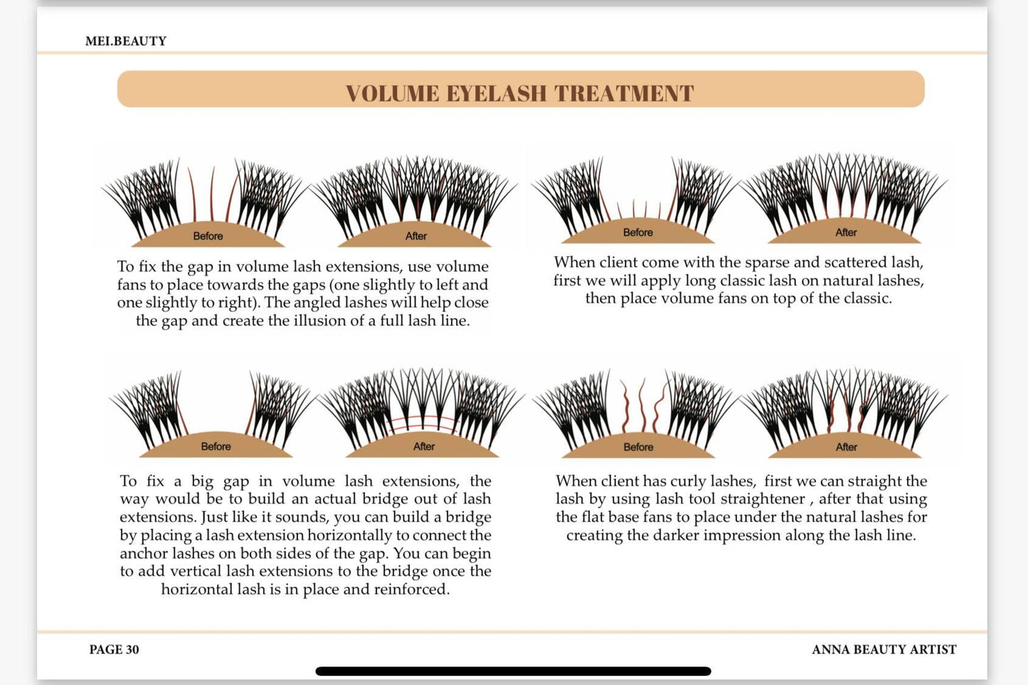 Professional Eyelash Extensions Manual - Mei Studio Sydney